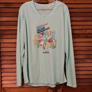 RunDisney Half Marathon 2023 Tech mint green Long Sleeve Tee 2X